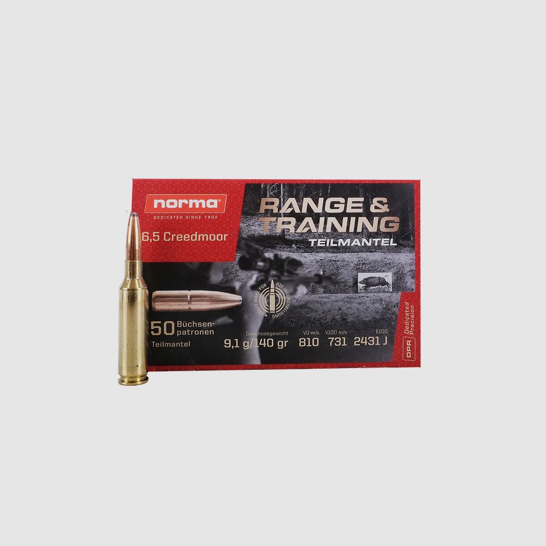 Norma 6.5 Creedmoor Range+Training 9,1g/140gr Geweerpatronen