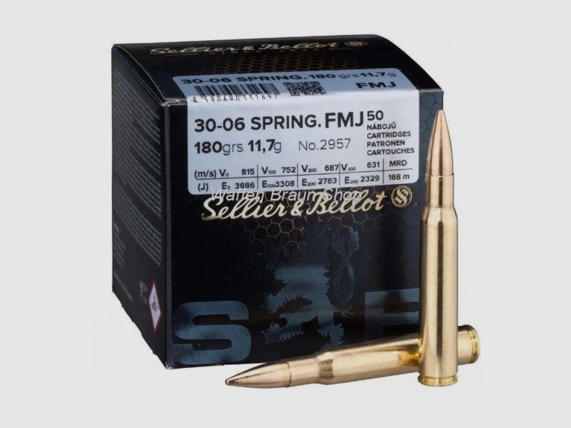 S+B .30-06Spr. FMJ 180grs. 50St