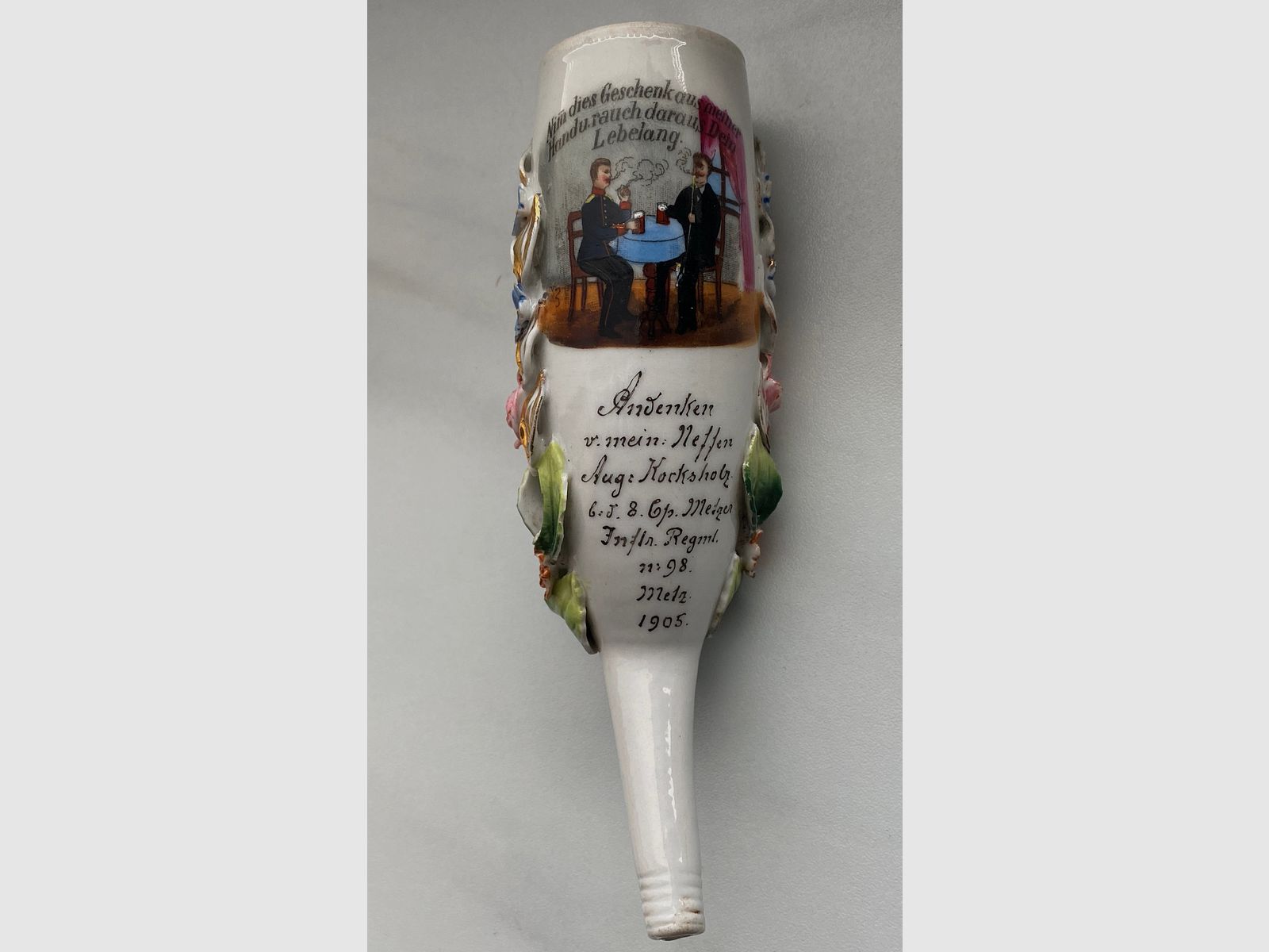 Pipe head and reservist picture, reservist pipe, porcelain, reservists, rock wood 1905