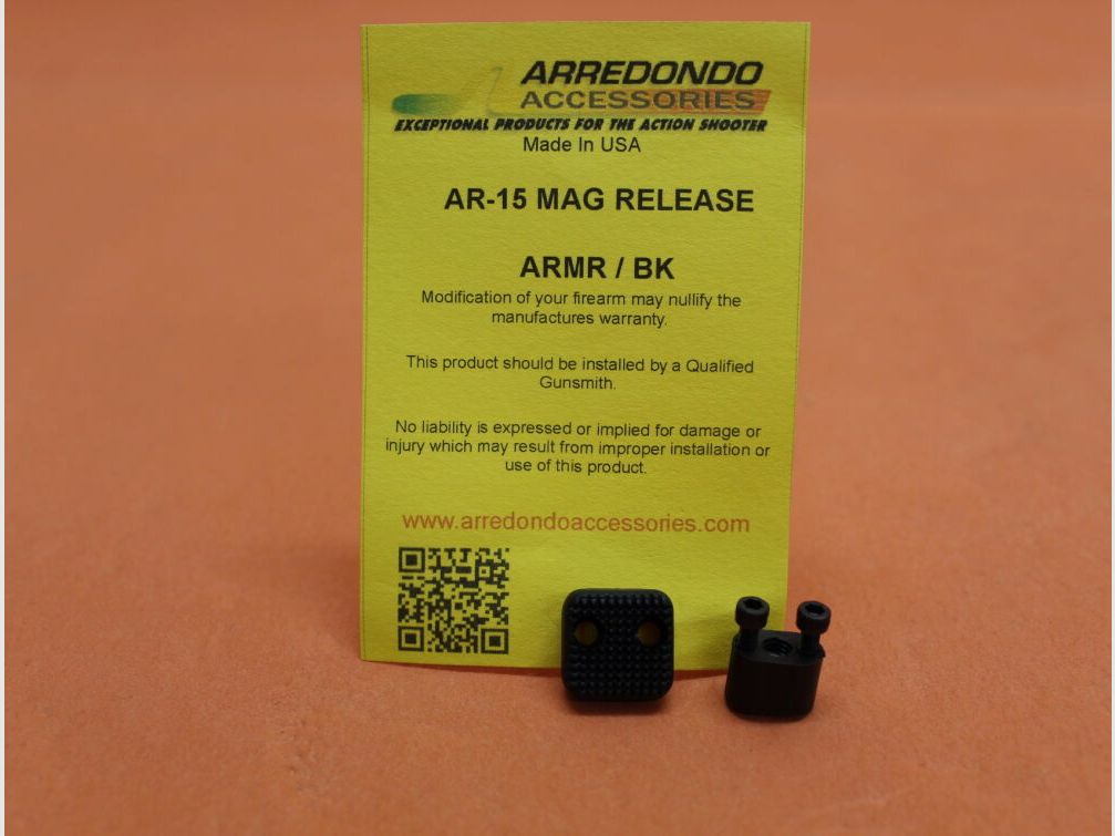 Arredondo AR-15: Vergrote magazijnontgrendelknop Arredondo polymeer zwart (ARMR/BK) Vergrote magazijnhouder