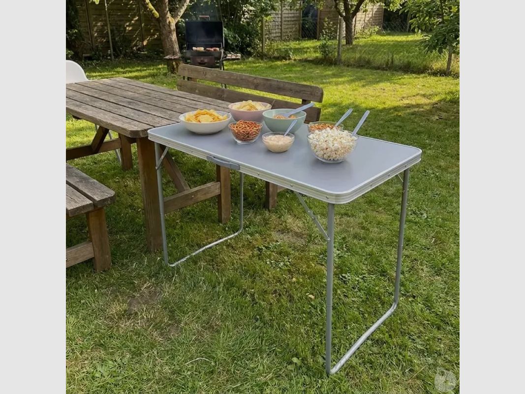 Table pliante rectangulaire de camping 120 x 60 x 70 cm, image 7 sur 9