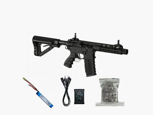 SET !!! Softair - Gewehr - G & G CM16 E.T.U. Wild Hog 7 Inch - ab 14, u 0,5 J