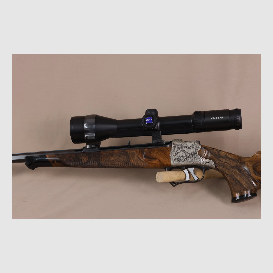 Outschar / Ferlach carabina a blocco sistema "Heeren" // legno da sogno // canna ottagonale // incisione // Zeiss Varipoint !!