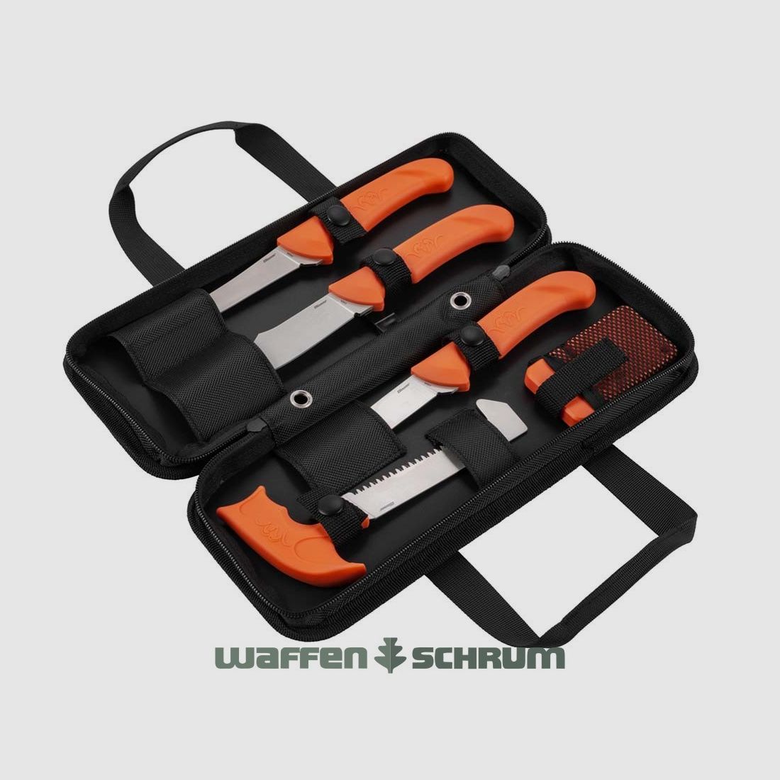 Set de départ Blaser Professional orange, Skinner en plastique - couteau à désosser - couteau à fileter - scie à os