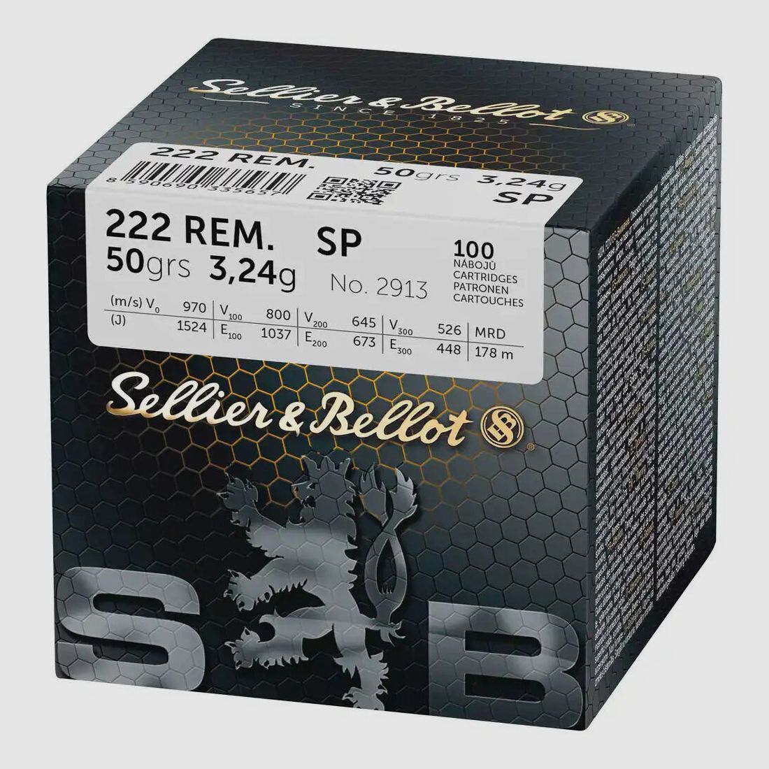 Sellier&Bellot SP 3,2g/50grs à100 .222 Rem.
