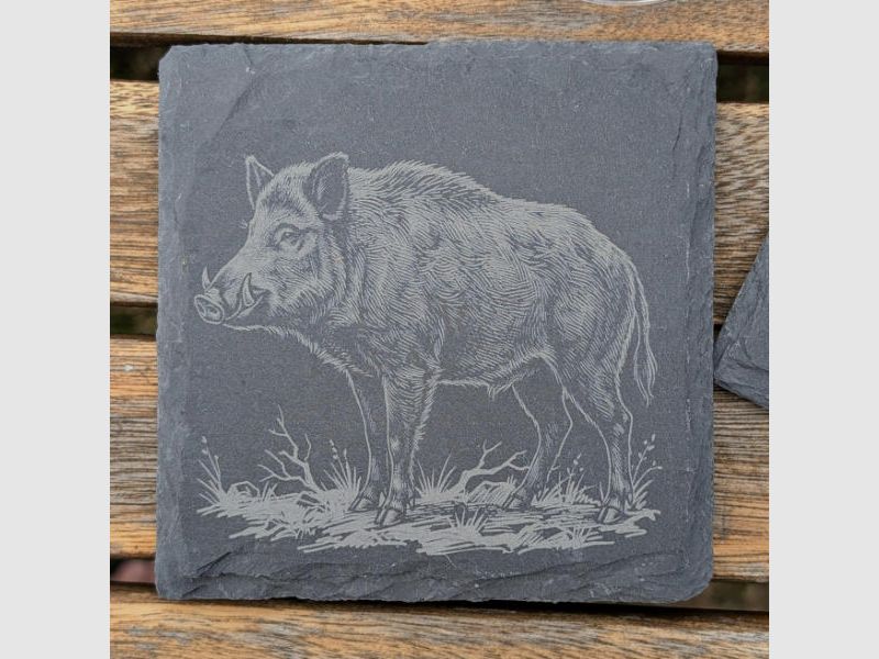 Hunting-themed slate coasters for hunters