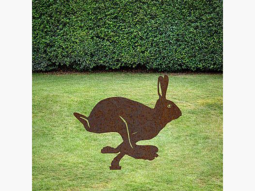 Decorative garden stake hare