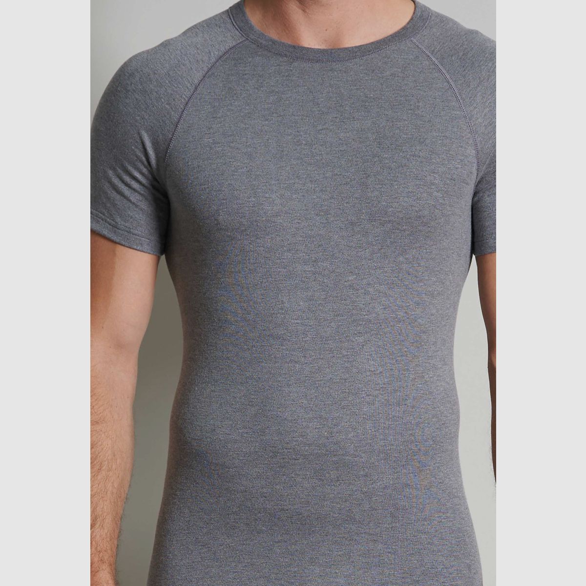 CECEBA Thermo Sport 1/2 Arm Shirt Grau Dunkel Melange