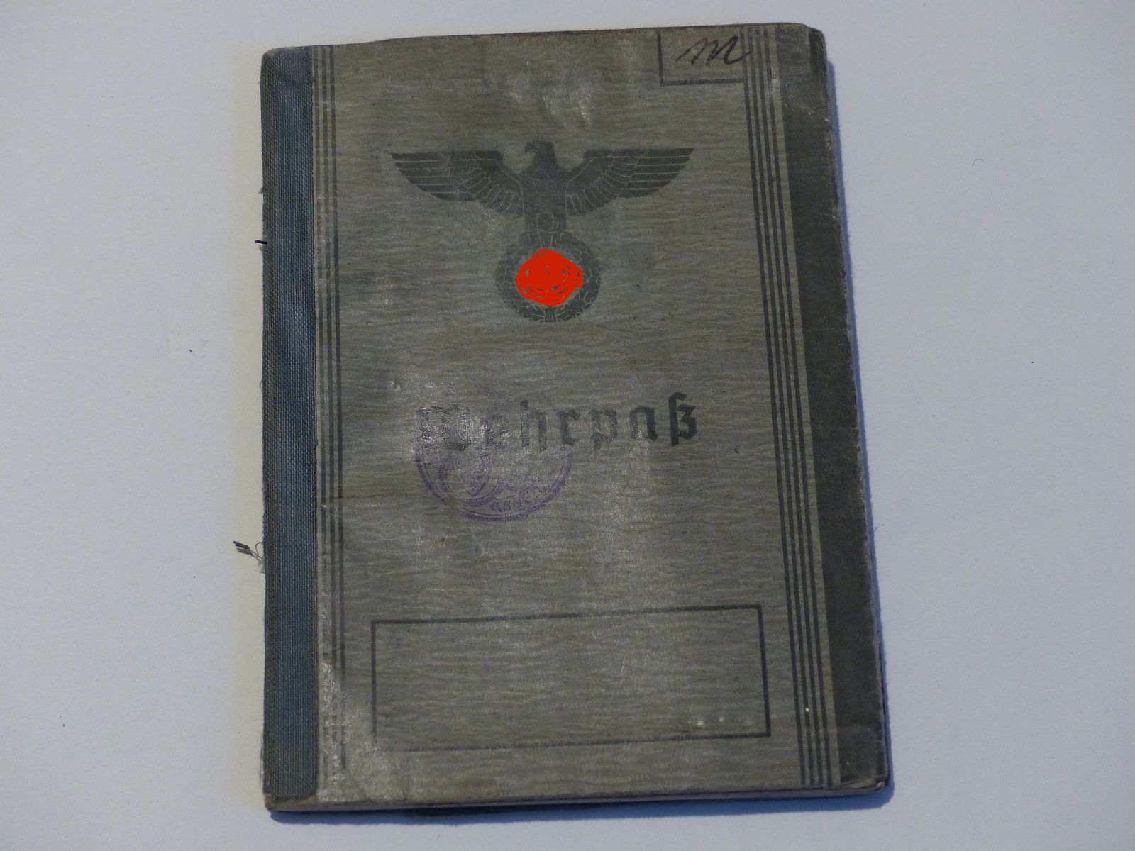 Wehrpaß 1940 WK II 2. WK Wehrbereichskommando Essen vintage