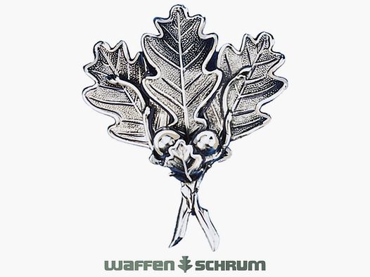 Fritzmann Keilerwaffen-Deckblatt Eichenlaub - vierblättrig Alpaka-versilbert