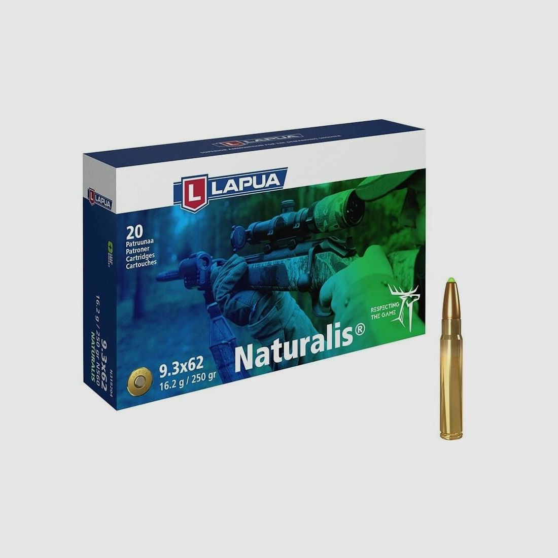 Lapua 250grs Naturalis 20PCS 9.3x62