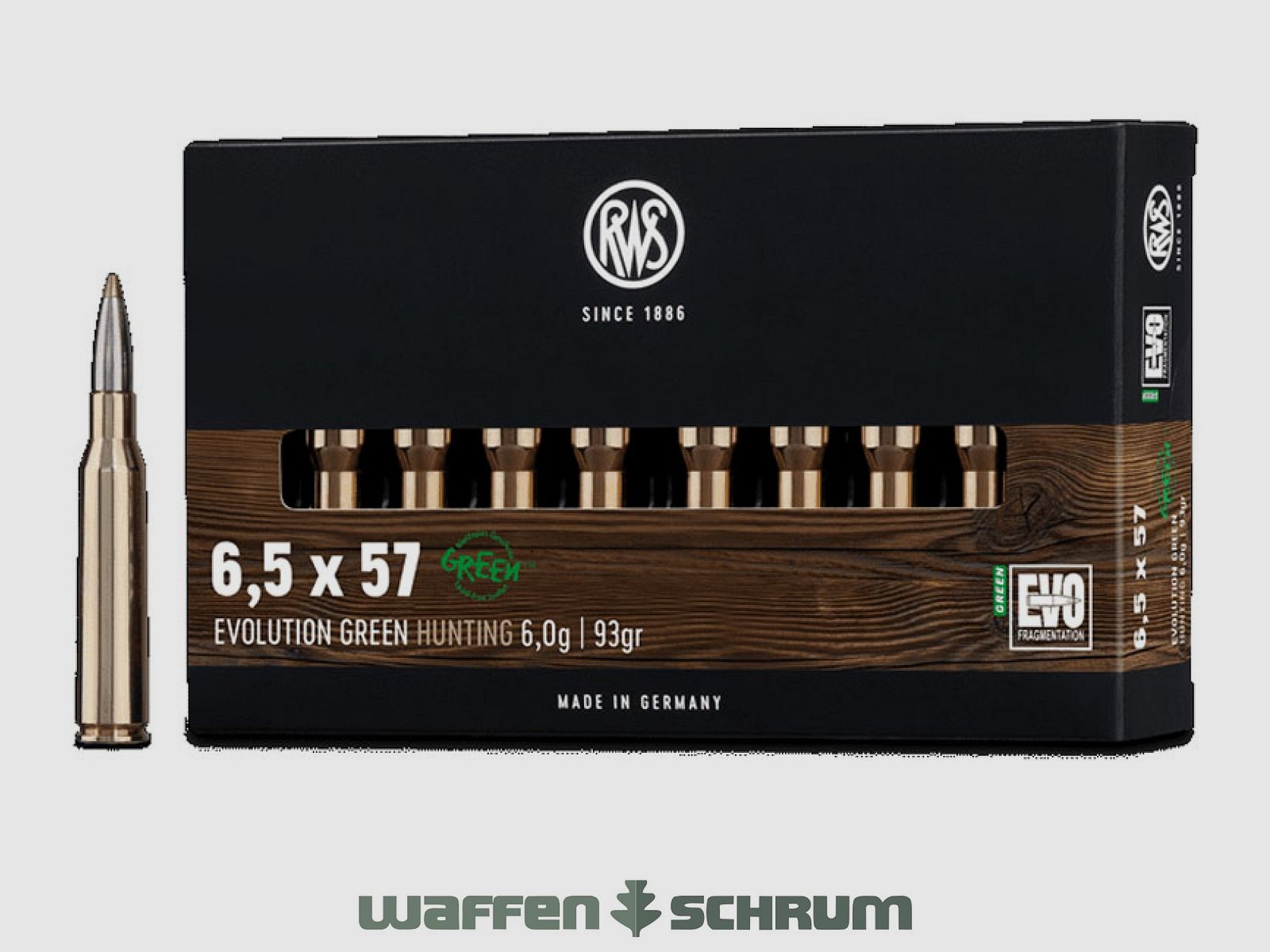 RWS Evo Green 6,0g - 93gr 6,5x57