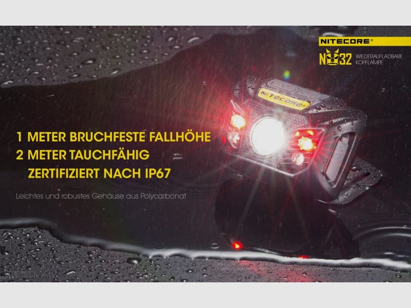 Nitecore NU32 Taschenlampe NU32 schwarz
