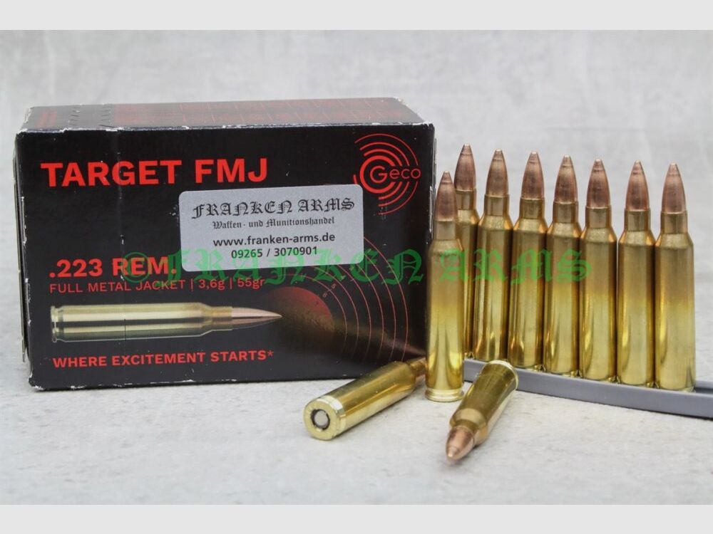 Geco Target .223 Rem. 55gr. 3,6g 50 Stück Staffelpreise