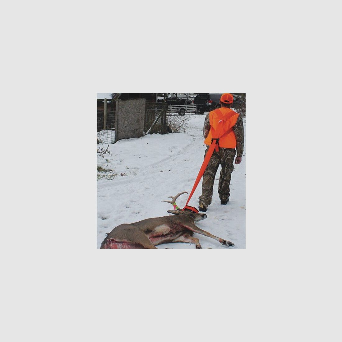 Wózek do podnoszenia z przedramionami z plecakiem pomarańczowy