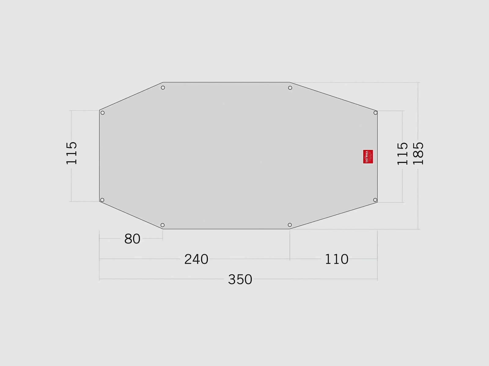 Tatonka Sábana de suelo Floor Sheet PE Arctis 3 blanca