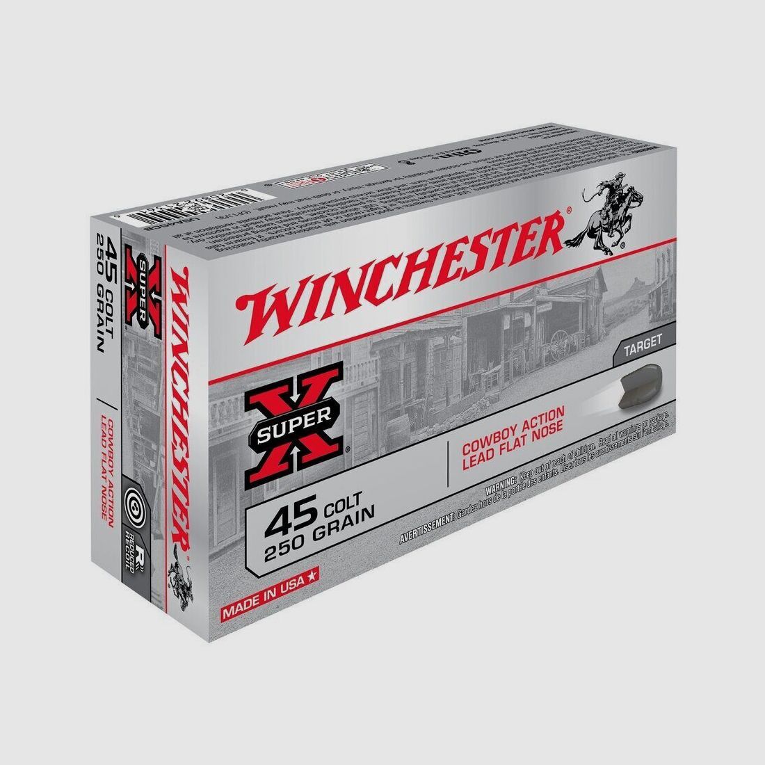 Patronen 45COLT Pi Cowboy 250 gr Bleischrot X50