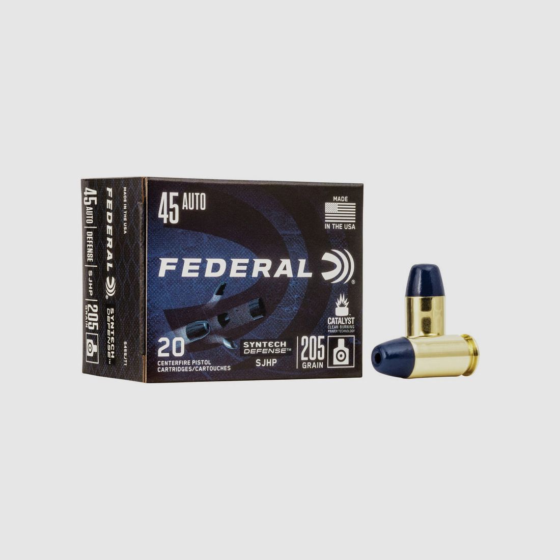 Federal Syntech Defense .45 ACP 205GR SJHP 20 cartucce