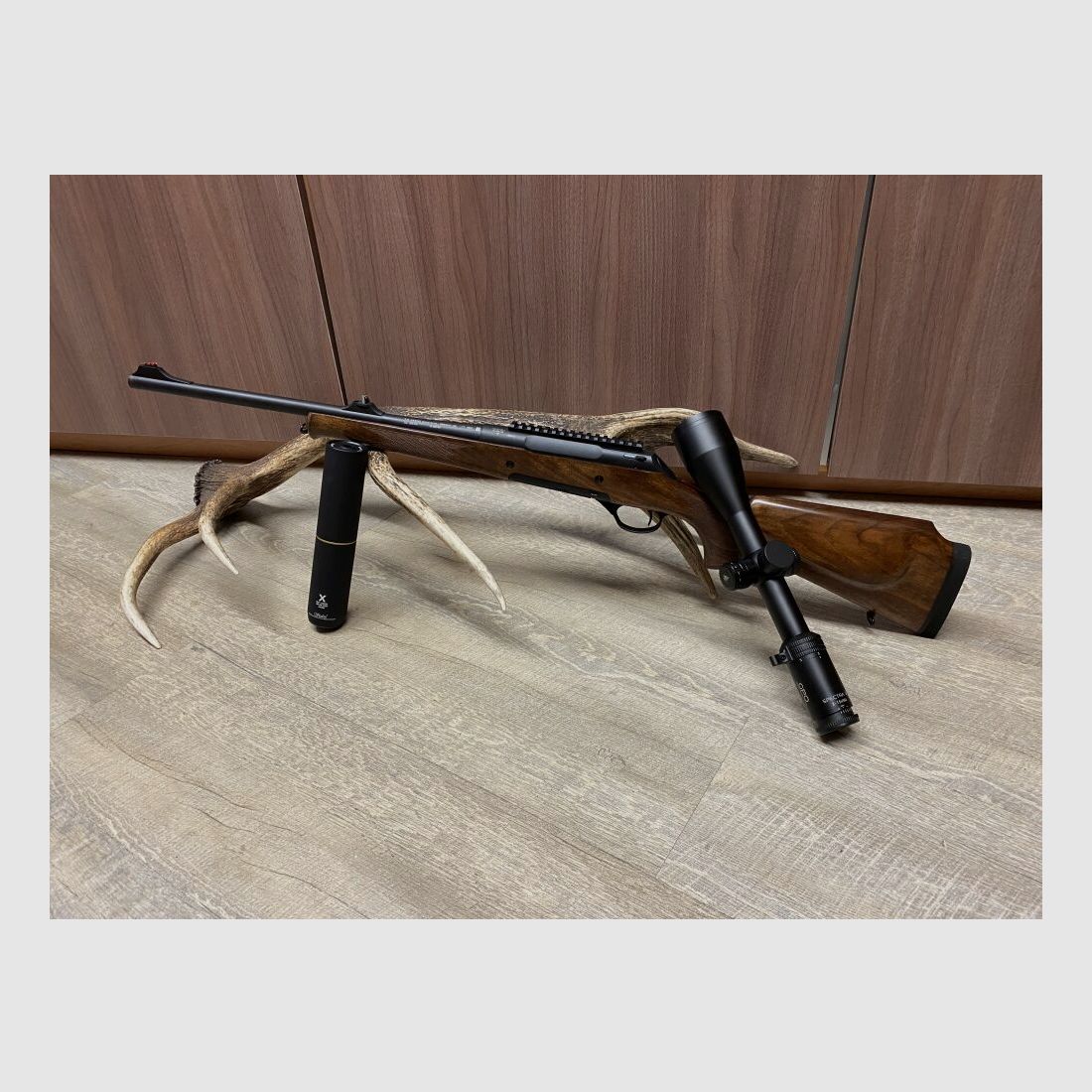 Haenel Jaeger 10 Lady Timber Compact, mit GPO Spectra 5x 3-15x56 & Stalon X108, Bild 1 von 2