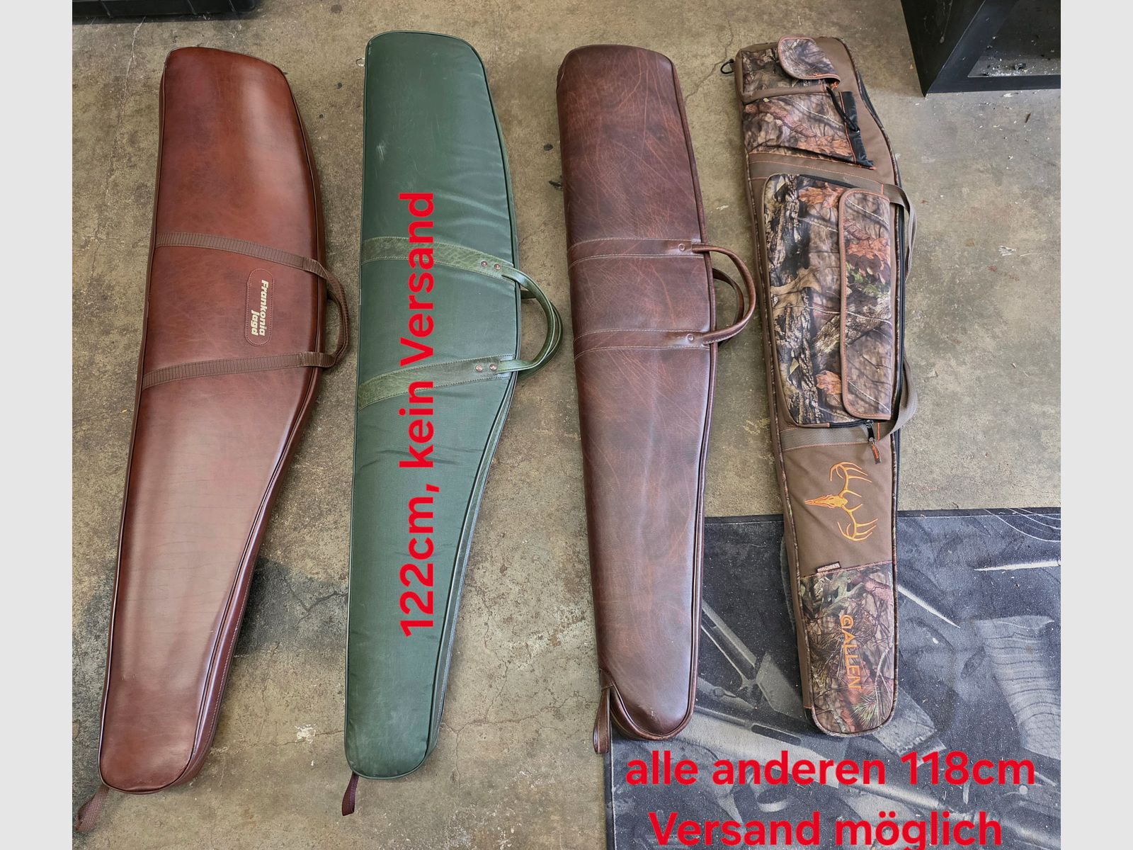 Konvolut Waffenkoffer und Taschen für Gewehr und Pistole 