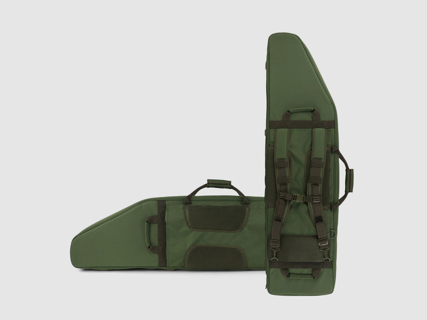 Housse d'arme d'hiver Olympic 130 cm – Laser-Cut MOLLE, Shockcord, système de transport de sac à dos, nylon 1000D (Forest)