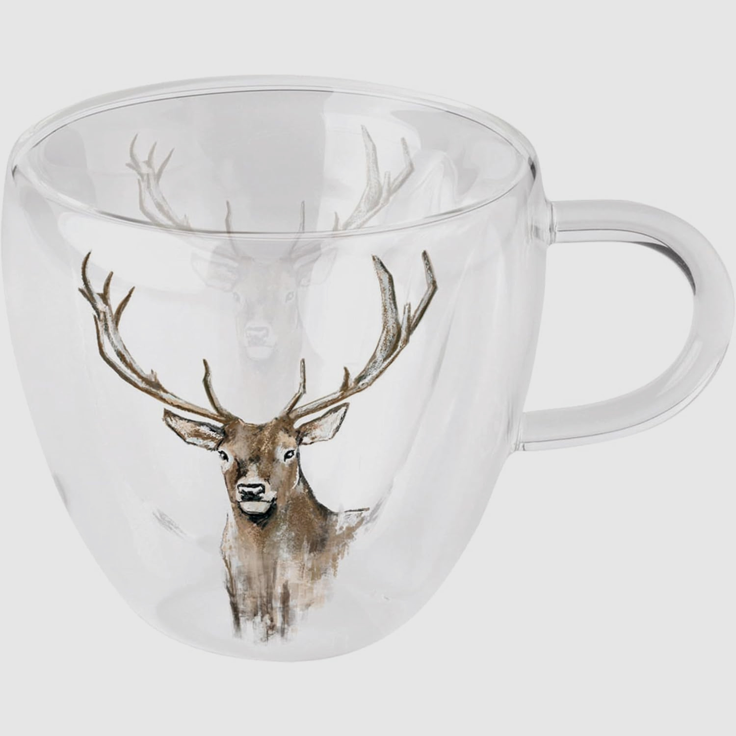 Glas-Tasse 'Antlers' - Hirsch