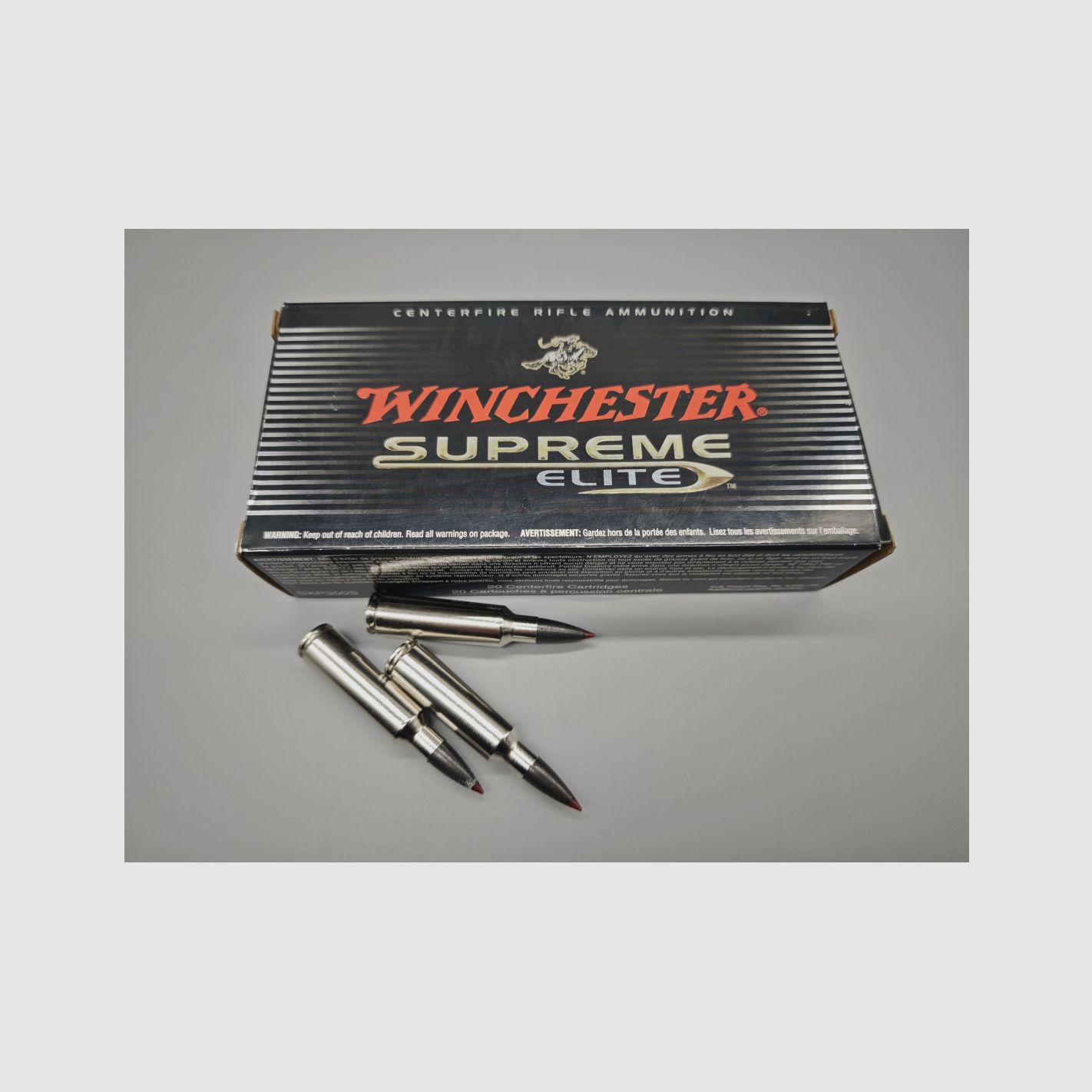 Patronen WINCHESTER 300r Short Magnum 180 Grain Supreme Elite in Box mit 20 Stück, Bild 1 von 5