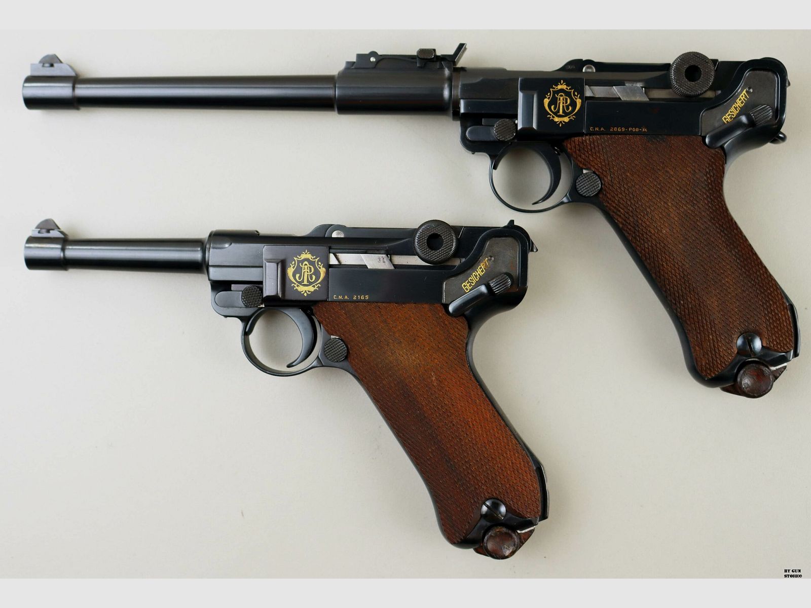 Combo Set pistole DWM mod. P08 & LP08 cal. 7,65 para matr. 4231 & 9063m, immagine 23 di 23