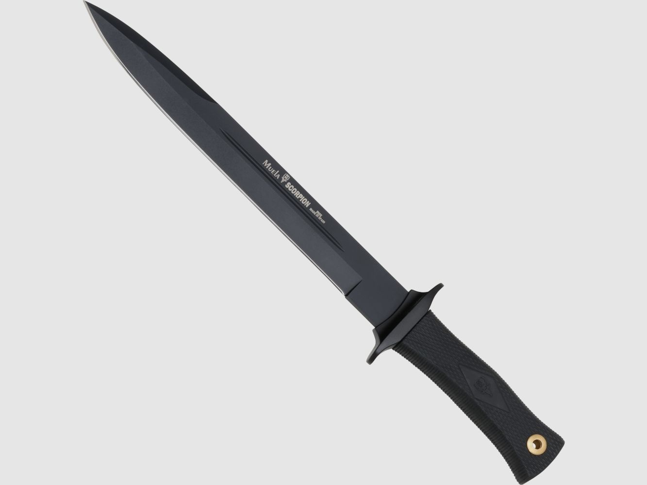 Muela Scorpion black langes schlankes Abfangmesser