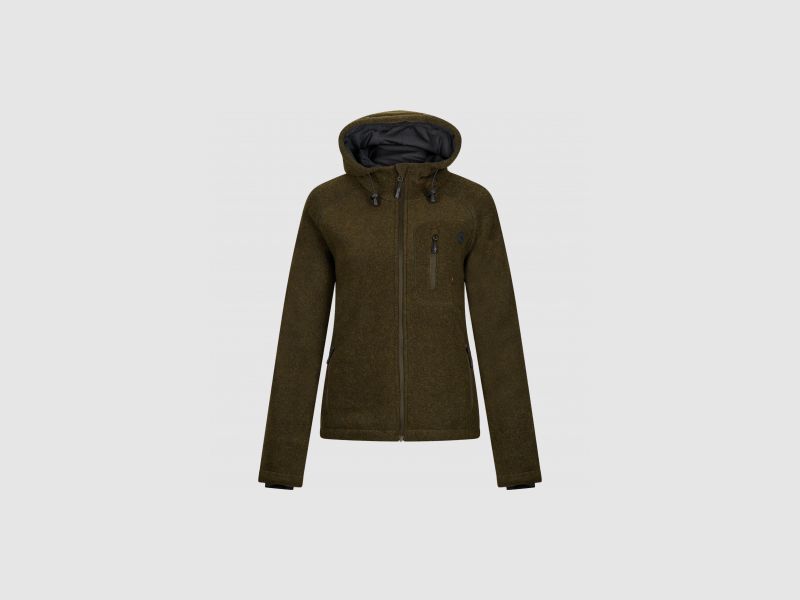 il Lago Sie Membran Lodenfleece-Jacke Geo Pro Dames (Olijf) | 2XL