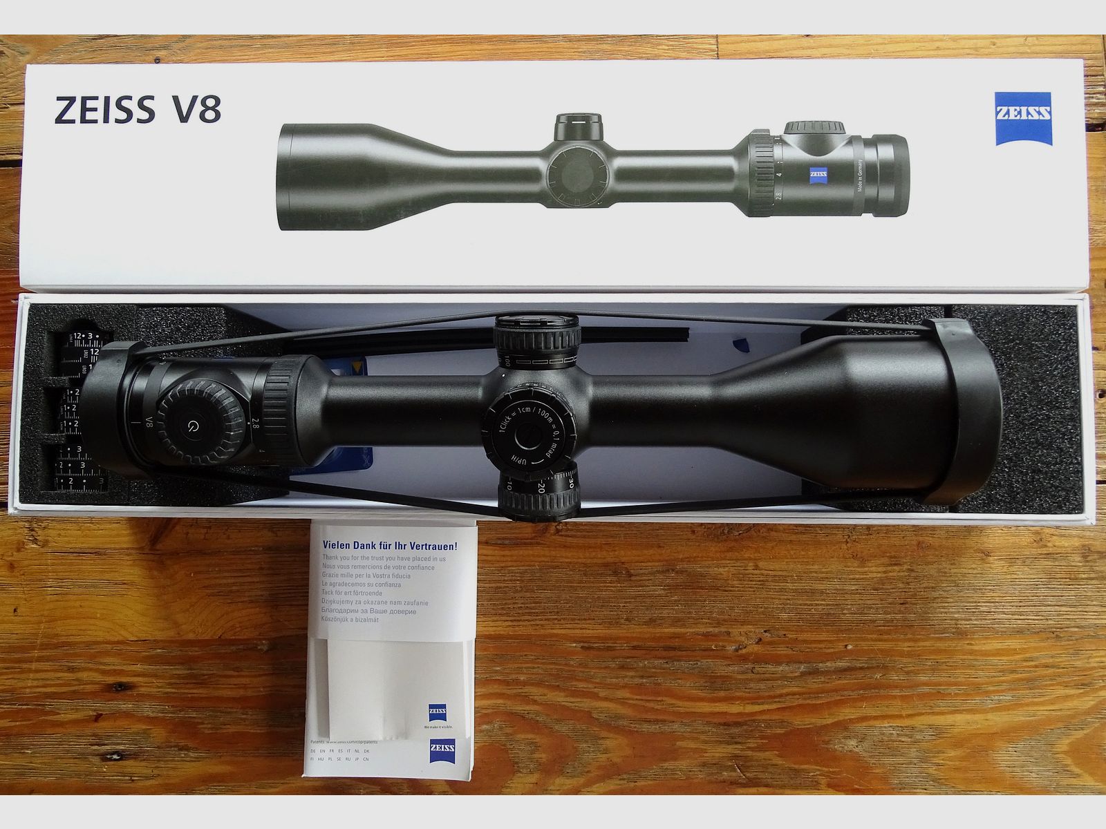 ZEISS scope V8 2,8-20x56 with rail / reticle 43 / ASV H+S New and available immediately, image 1 sur 5