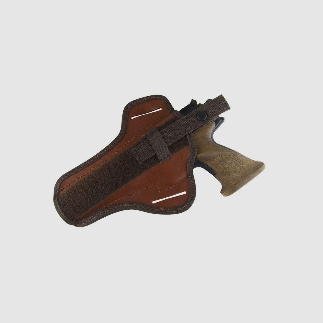 Schnellziehholster Formholster GĂĽrtelholster fĂĽr Luftpistolen Weihrauch HW 45 und HW 75 Leder braun