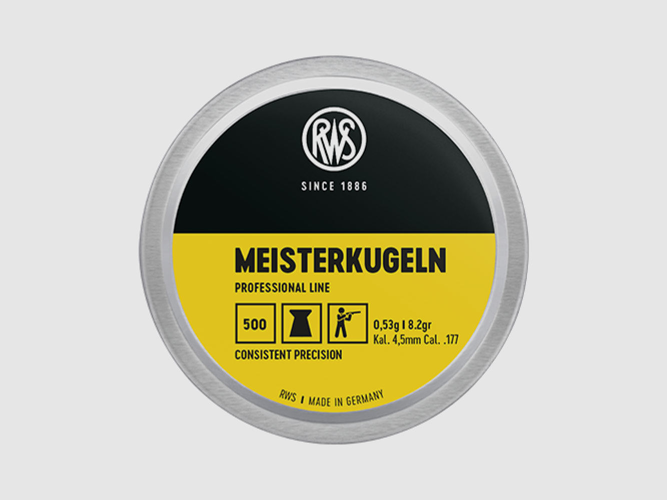 RWS Billes à air 4.5mm Professional Line Meister Ø4.49mm 0.53g / 8.3gr (500/25'000)