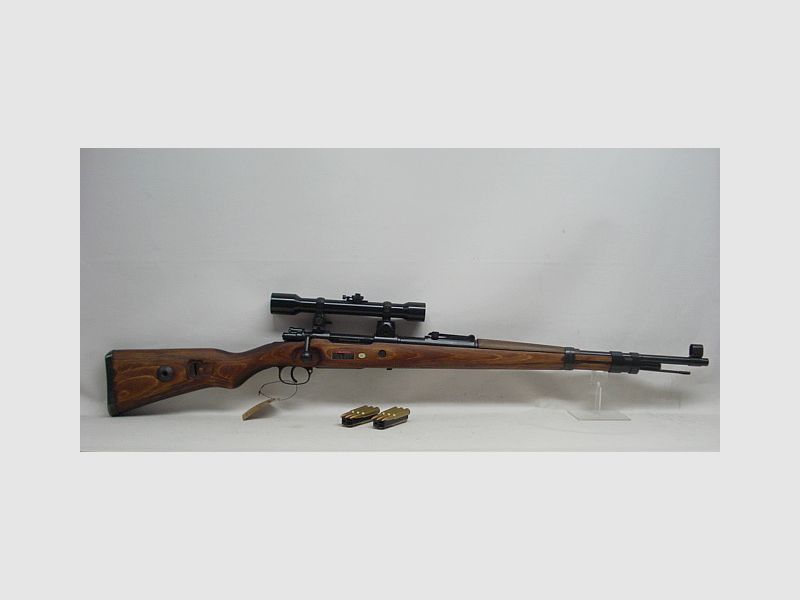 K98 incl. scope + mounting - cal. 6mm BBs, real wood