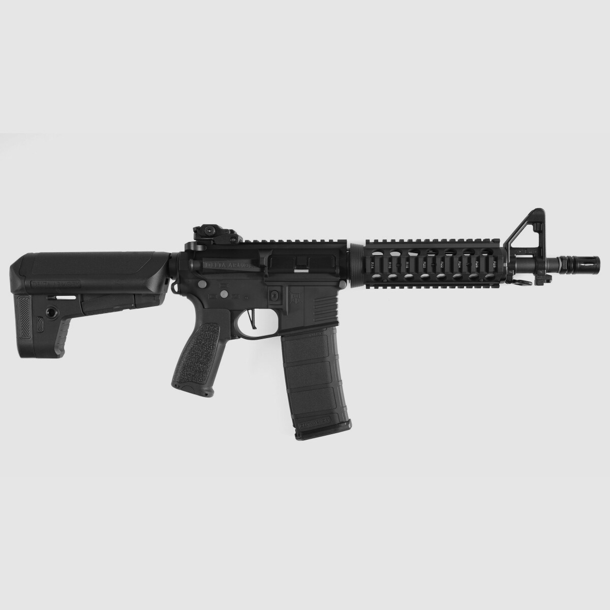 AR15 CQB-R ALPHA Vollmetall Vollmetall Delta Armory Schwarz S-AEG Airsoft Gewehr Frei ab 18 Jahren