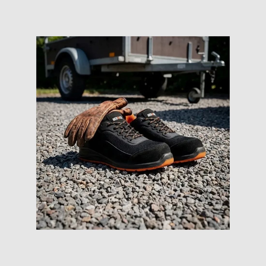 Chaussures de sécurité Leno - S1P SRC - Noir/Orange - Homme, image 4 sur 12