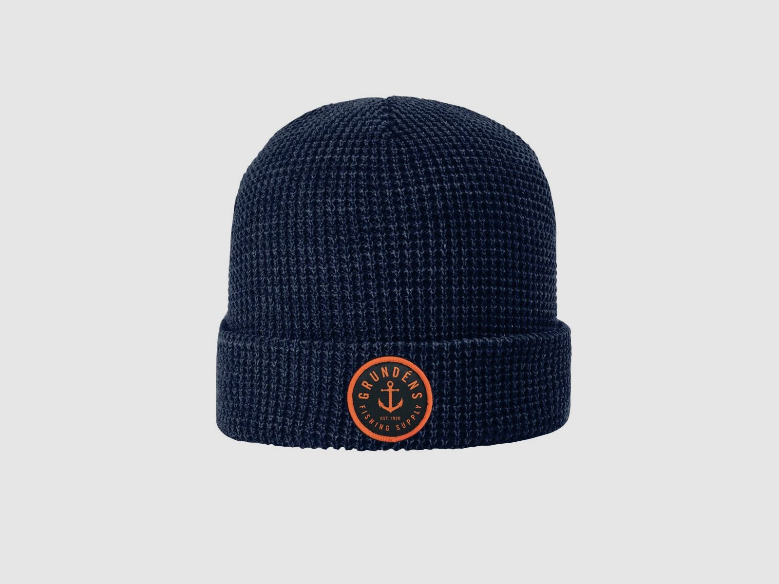 Grundéns Anchor Waffle Beanie Navy