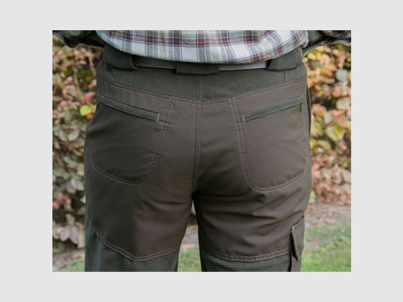 Rascher Funktions-Jagdhose Micro Velours Cordura 48 Grün