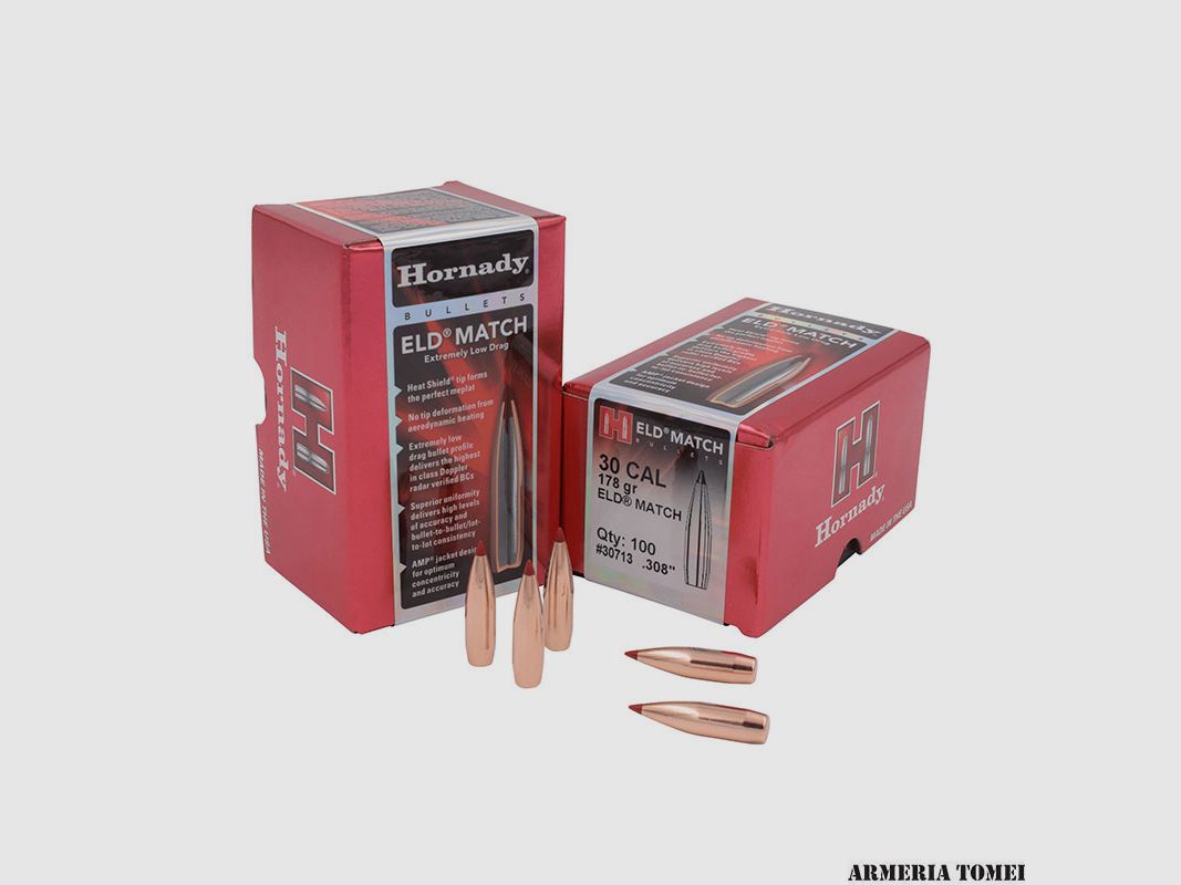 WIEDERLADUNGSGESCHOSSE – HORNADY – 30 Kal .308 178 gr ELD® Match (100 Stk)