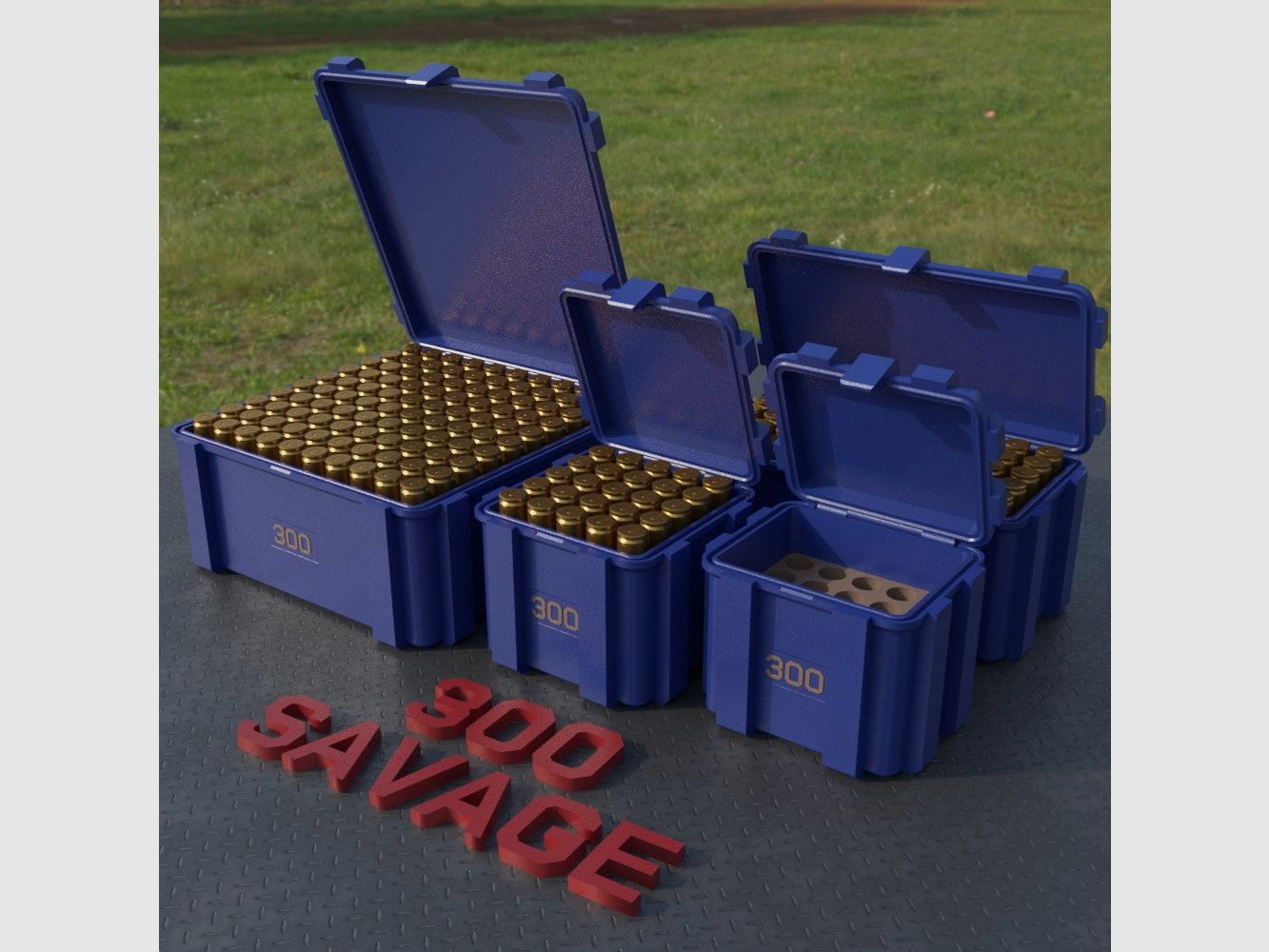 Filamelt Munitionsbox / Ammo Box .300 Savage – Patronenbox ‘Klappdeckel’ – 20 / 25 / 50 / 100 Runden
