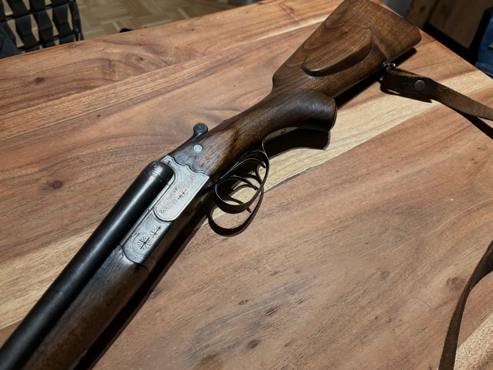 DF   Double-barrel shotgun Simson Suhl cal.  16/70  with double trigger
