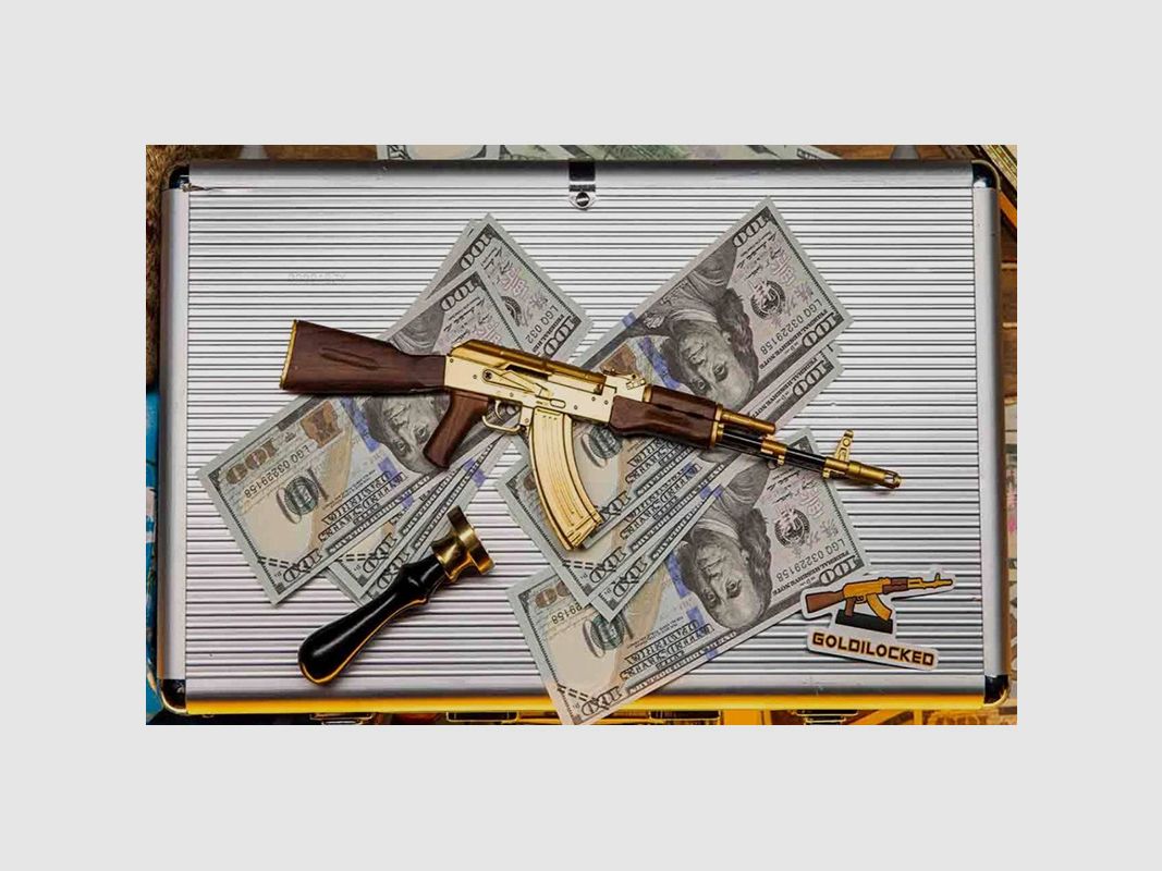 Miniatur AK47 Gold Goatguns, Bild 3 von 4