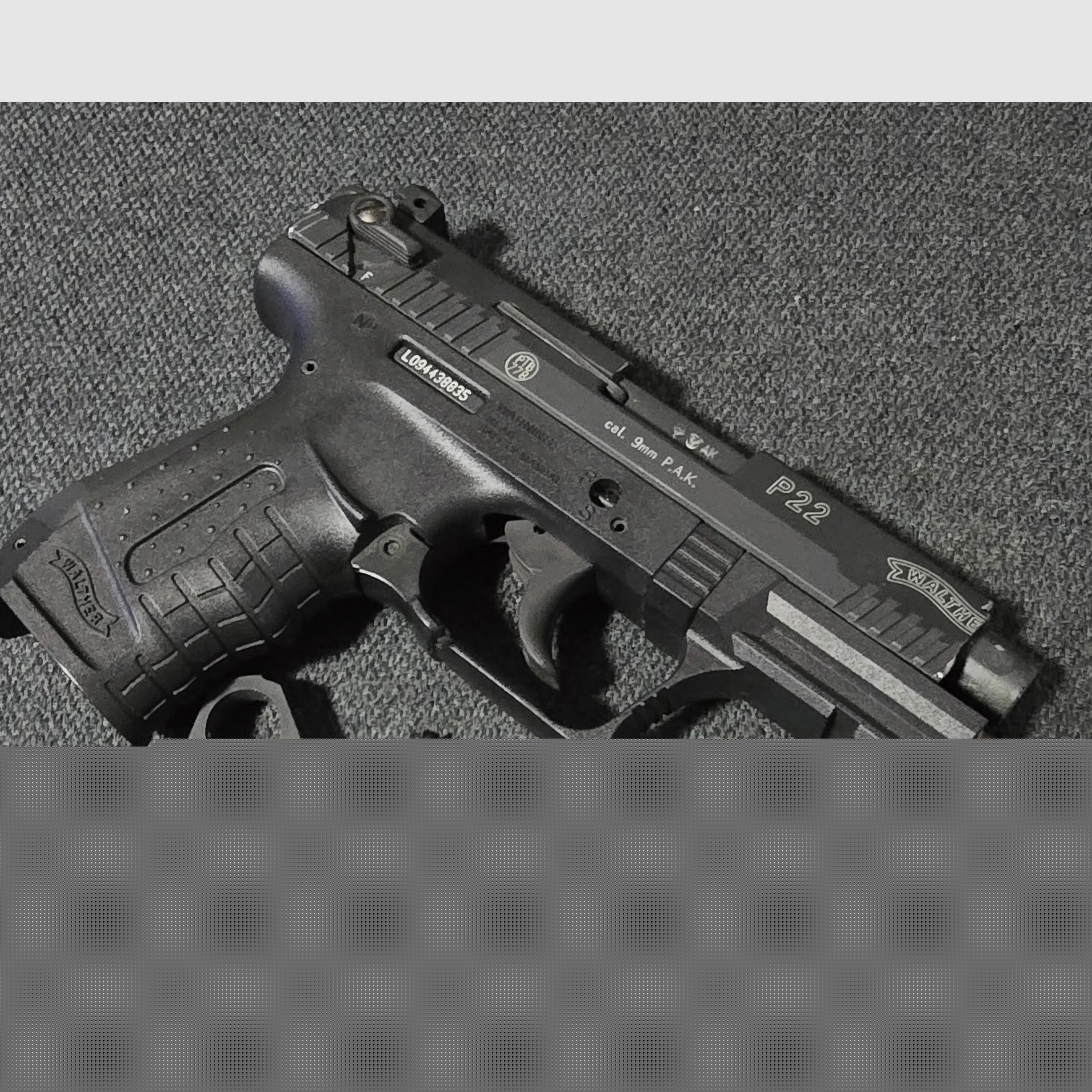 Walther P22 Schreckschuss 9mm PAK Défectueux