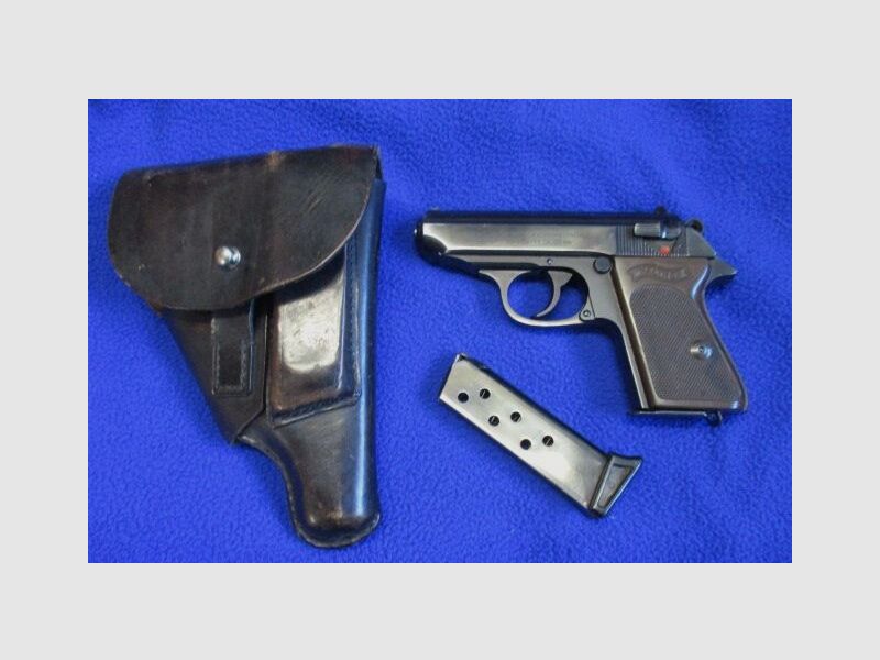 Walther PPK pistol Ulm 7.62mm Browning with case and spare magazine PPK, image 1 of 2