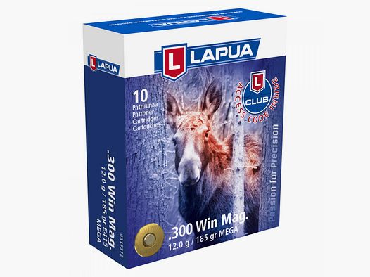 Lapua .300 Win. Mag. 185GR Mega 10 Patronen