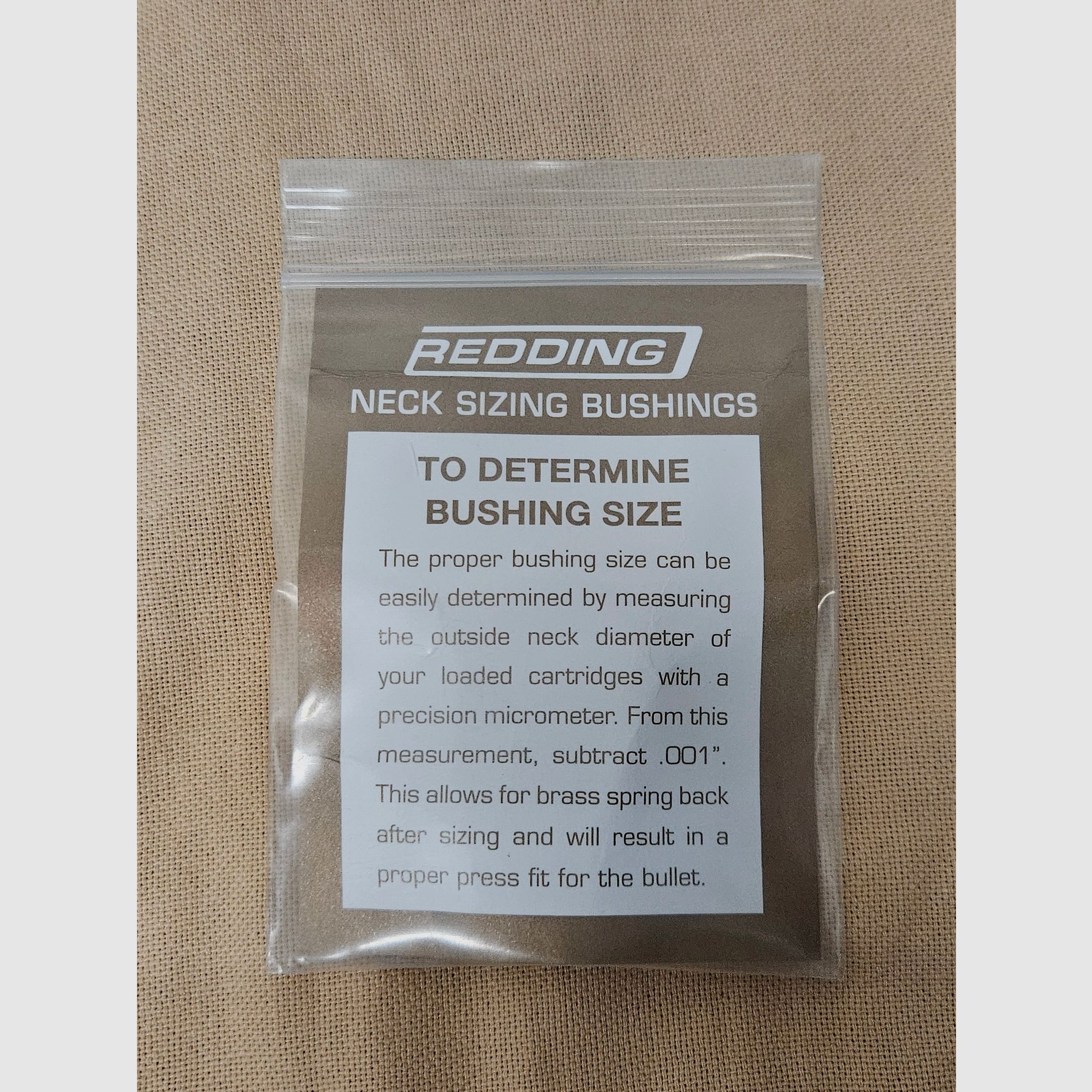 Redding Bushing .247 Titannitrid beschichtet. Für Matrizen Typ "S" Kalibriermatrize, Art.-Nr.: 76247
