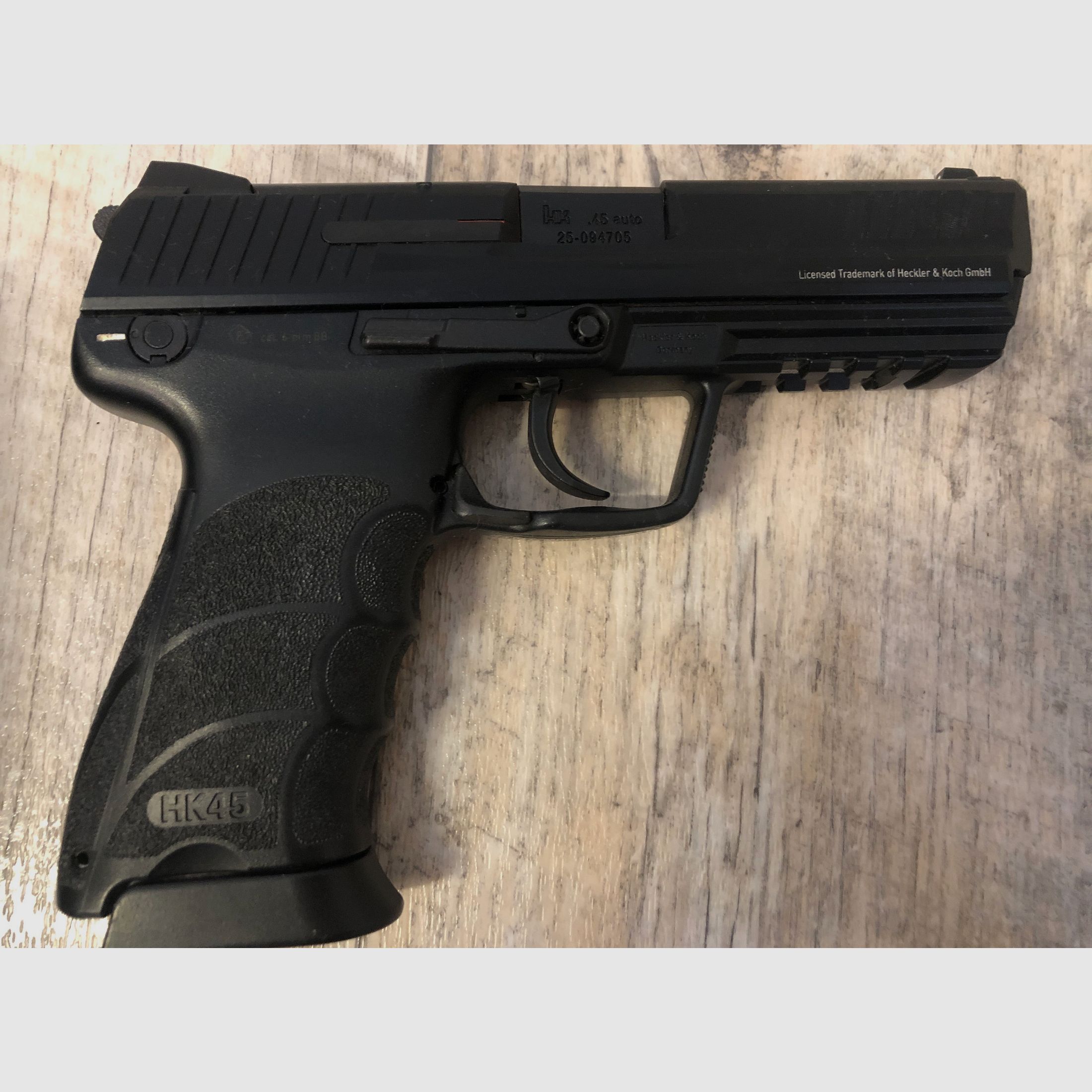 Heckler & Koch, HK 45 Auto, Noir, Gaz Airsoft, GBB 6mm BB