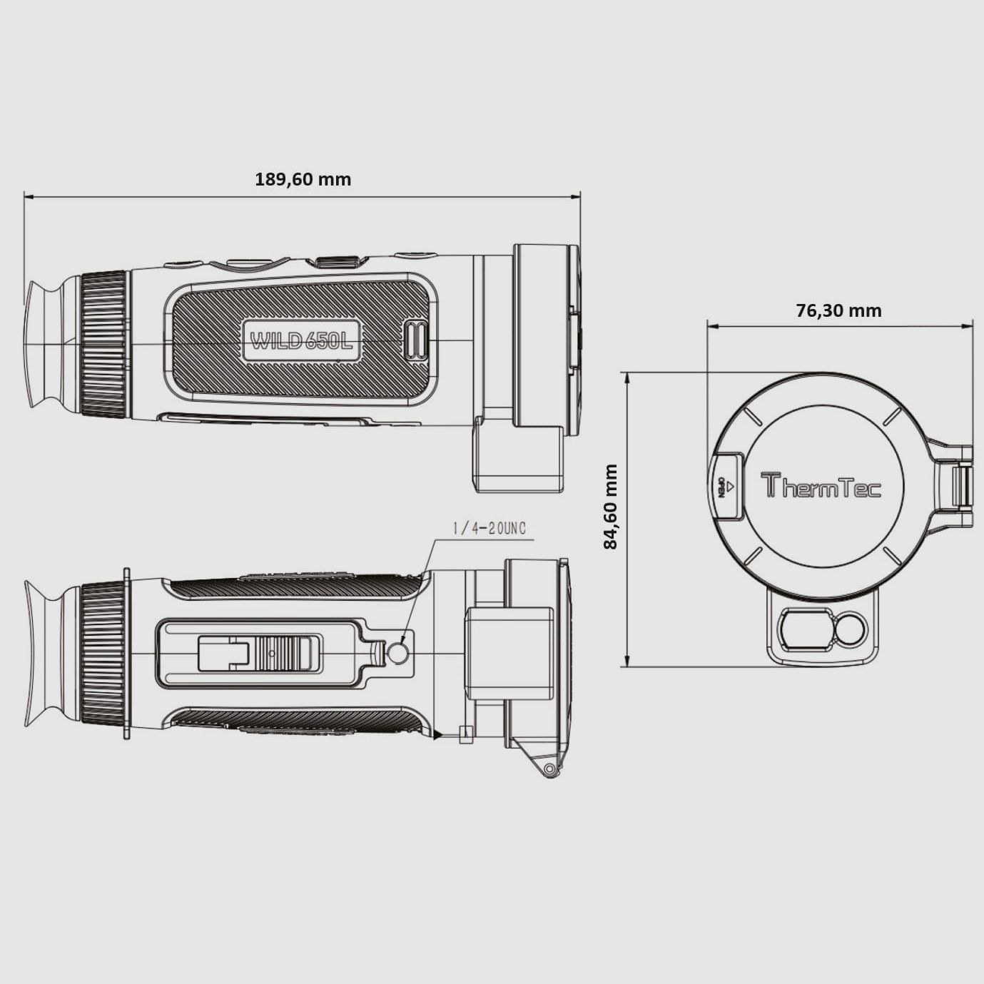 ThermTec Wild 650L LRF WärmebildkameraThermTec Wild 650 L LRF Wärmebildkamera