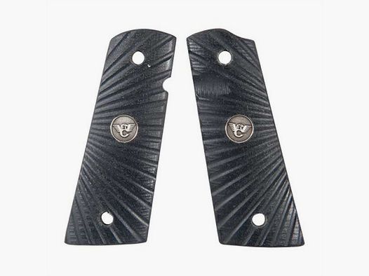 WILSON COMBAT FULLSIZE, BLK G10, STARBURST, FLAT GRIP