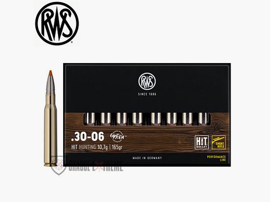 20 Munitions RWS cal 30-06 165gr Hit Short Rifle